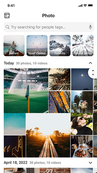 View photos anytime and anywhere